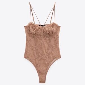 NWT ZARA Lace Bodysuit. Small